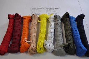 Набор тесьмы плетеной эластичной цветной 10 шт. - foto 0