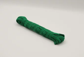 Тесьма плетеная эластичная ТП-8 Зелен-10 зеленая - foto 0