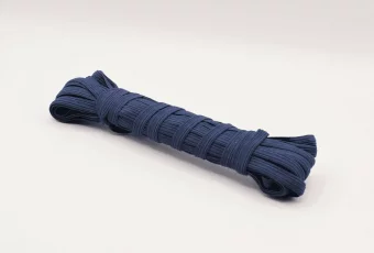 Тесьма плетеная эластичная ТП-8 Т.син-10 синяя - foto 0
